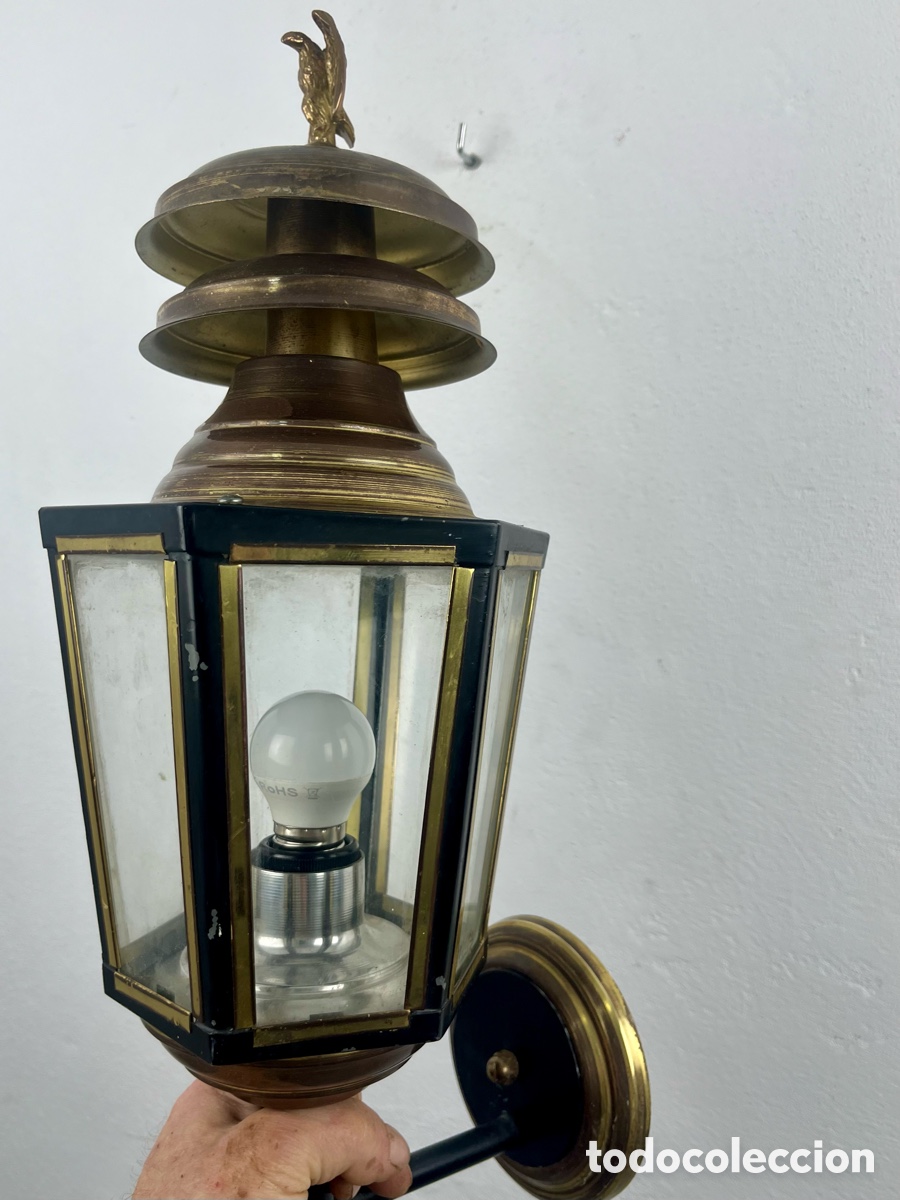 Antig&uuml;edades: FAROL DE PARED -ESTILO IMPERIO- BUEN ESTADO FUNCIONANDO - Foto 18