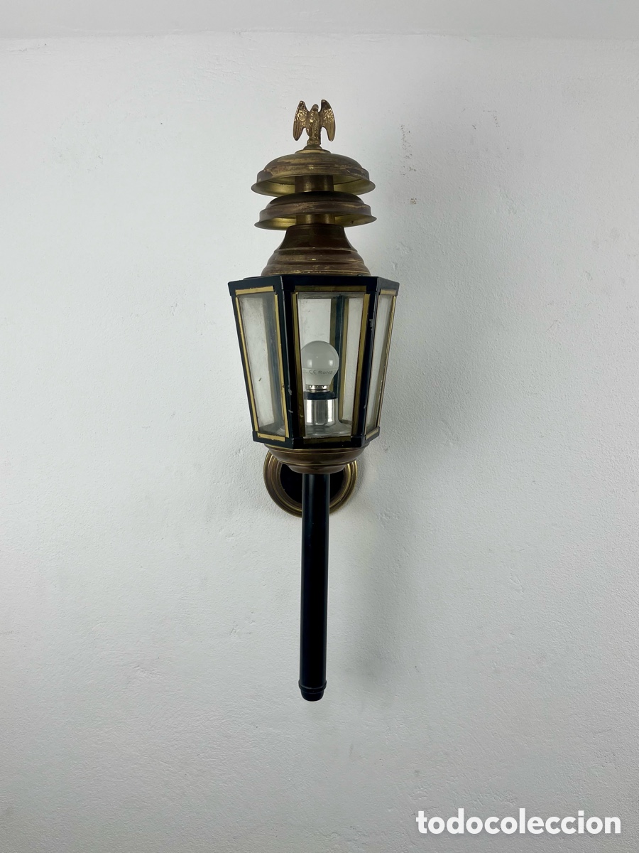 Antig&uuml;edades: FAROL DE PARED -ESTILO IMPERIO- BUEN ESTADO FUNCIONANDO - Foto 19