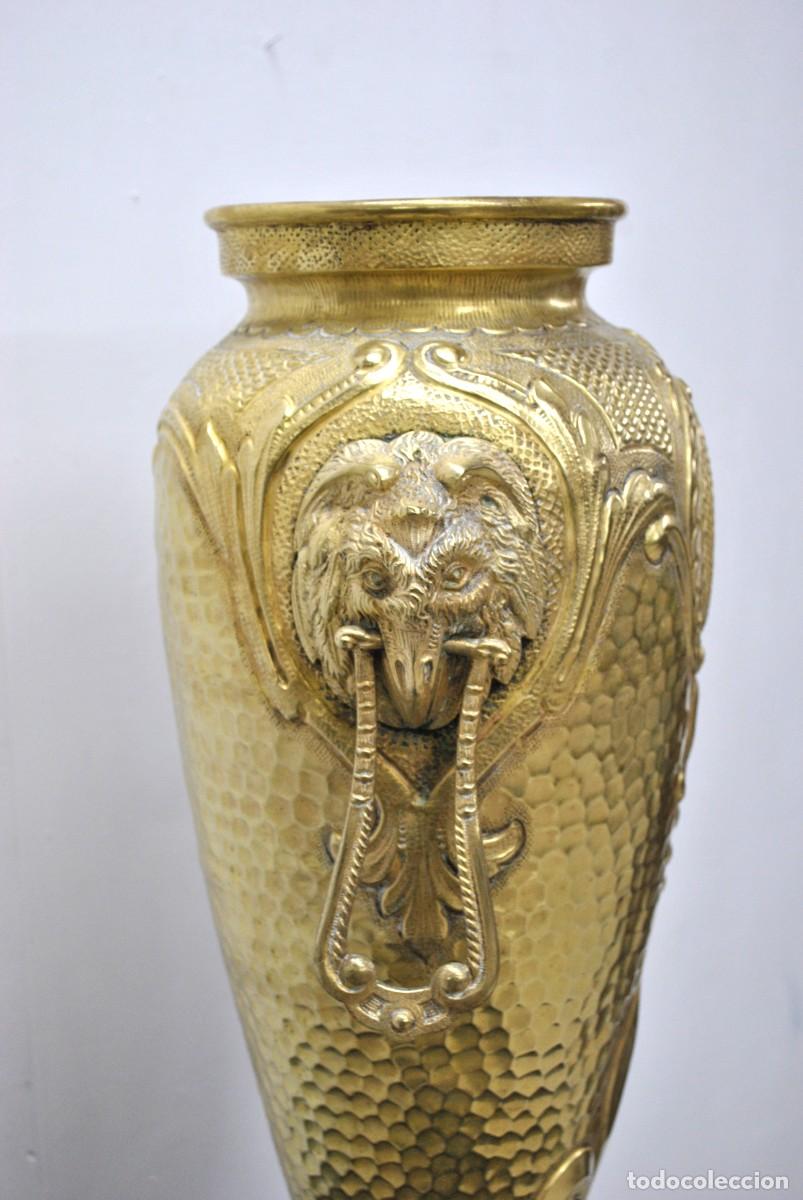 Antig&uuml;edades: GRAN JARR&Oacute;N DE BRONCE DORADO - Foto 4