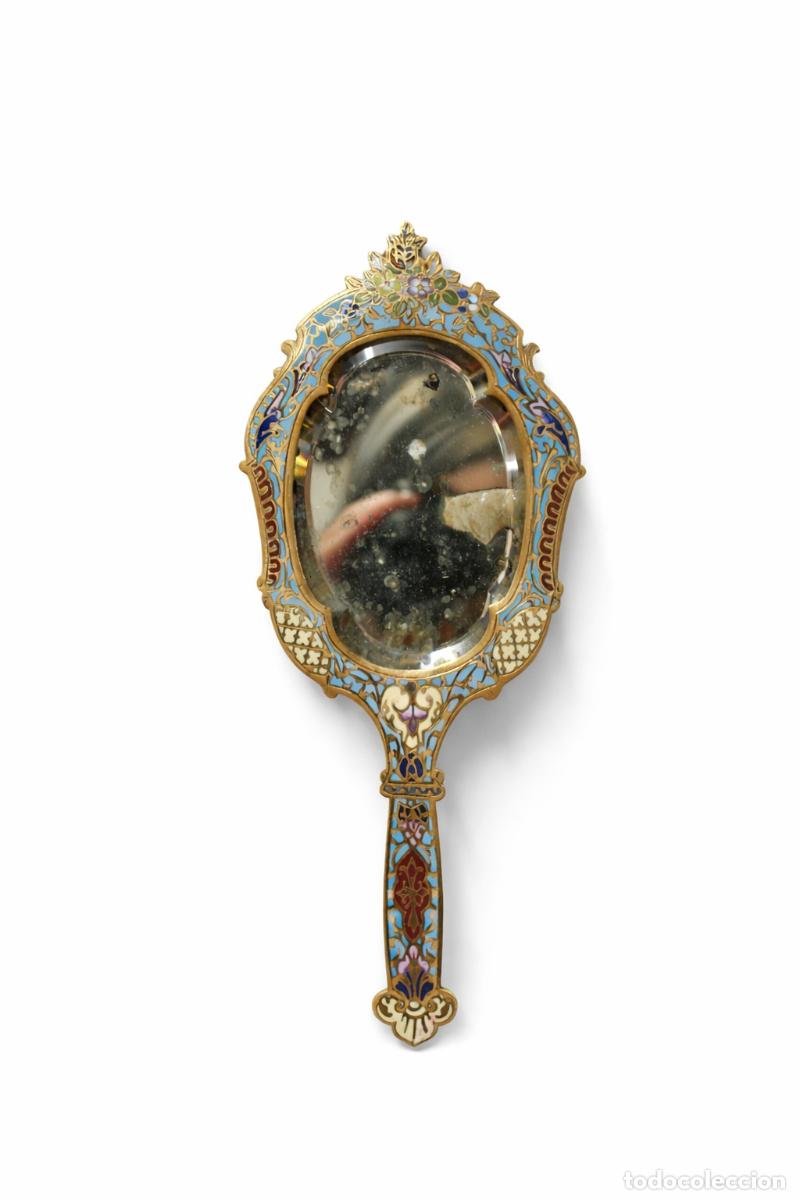 Antig&uuml;edades: ESPEJO TOCADOR ESMALTE CLOISONN&Eacute; - Foto 1