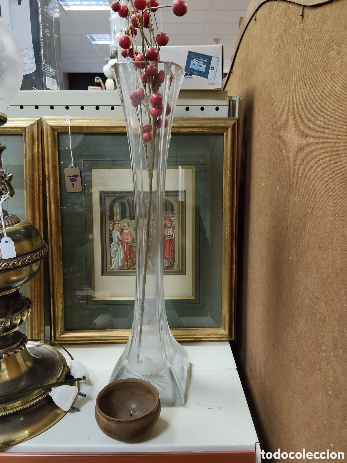Antig&uuml;edades: Violetero de cristal de roca - Foto 1