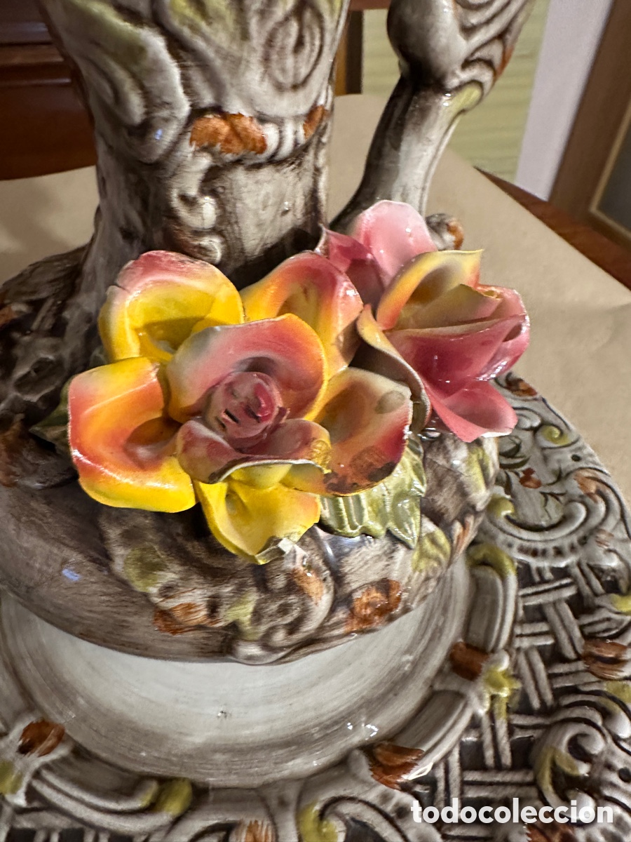 Antig&uuml;edades: Aguamanil con plato Capodimonte - Foto 4
