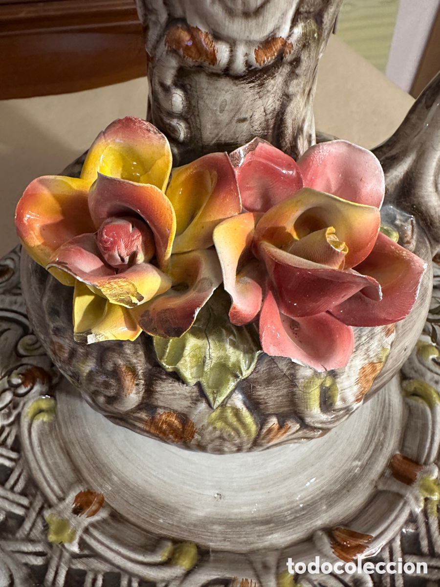 Antig&uuml;edades: Aguamanil con plato Capodimonte - Foto 5