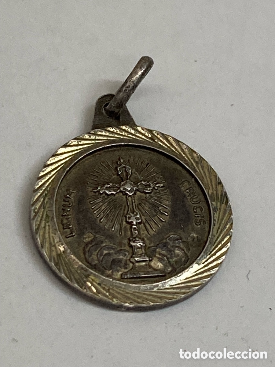 Antig&uuml;edades: Medalla de plata religiosa S412 - Foto 1