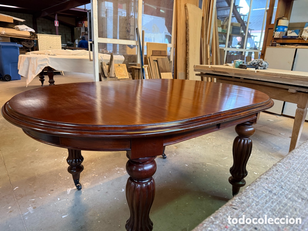 Antig&uuml;edades: Mesa ovalada inglesa en caoba - Foto 2