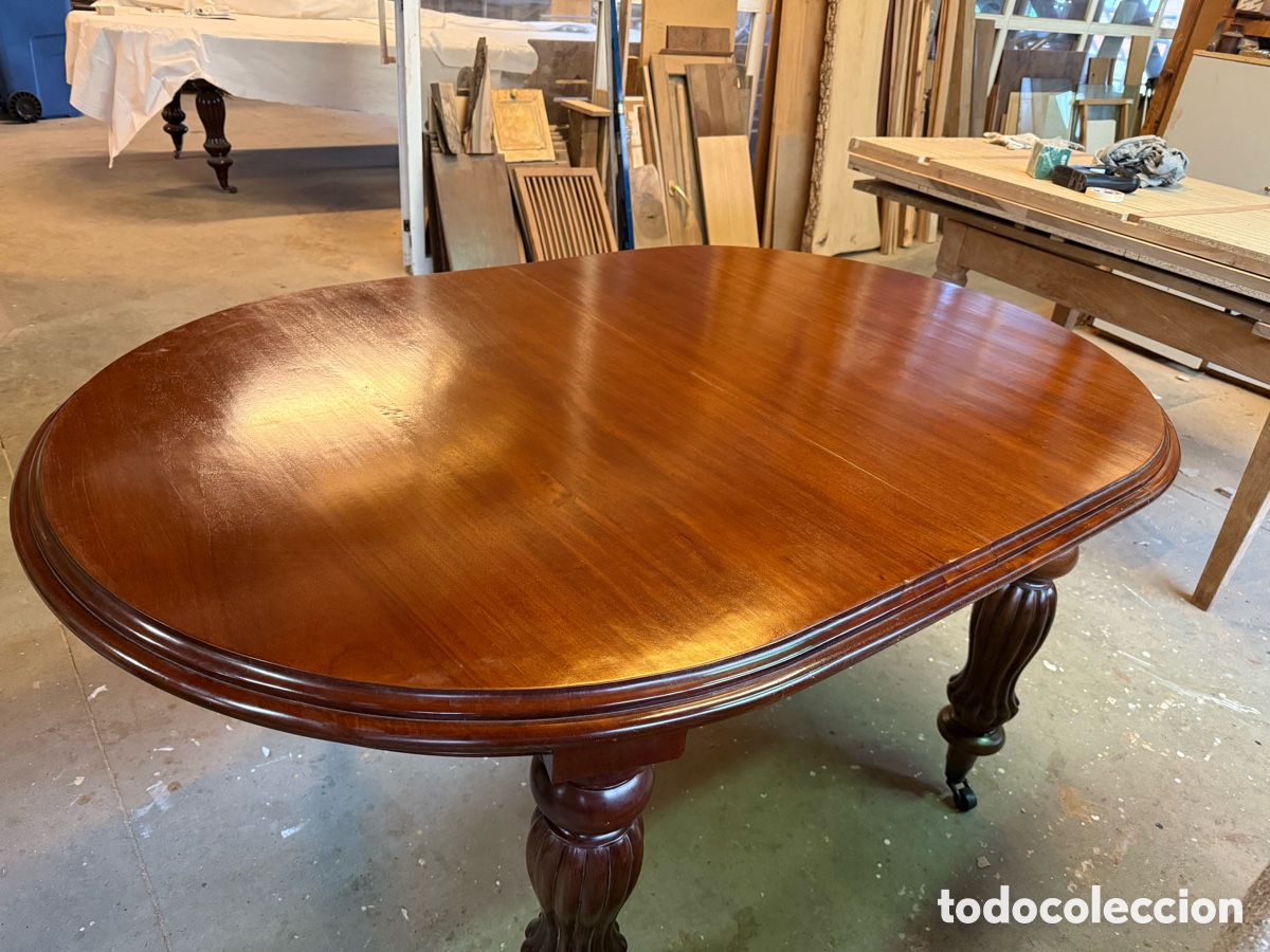 Antig&uuml;edades: Mesa ovalada inglesa en caoba - Foto 5