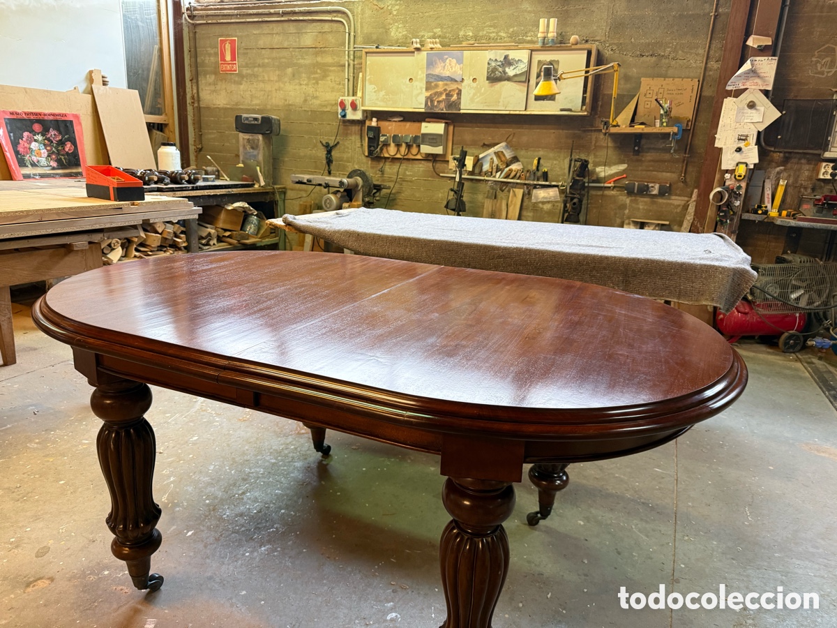 Antig&uuml;edades: Mesa ovalada inglesa en caoba - Foto 7