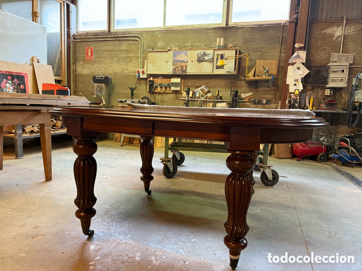 Antig&uuml;edades: Mesa ovalada inglesa en caoba - Foto 8