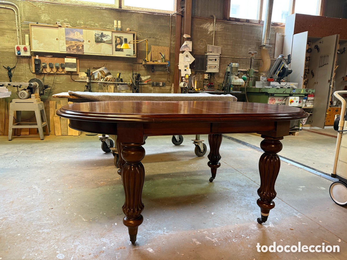 Antig&uuml;edades: Mesa ovalada inglesa en caoba - Foto 10