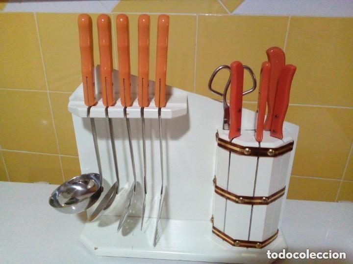 Antig&uuml;edades: Juego de menaje de cocina vintage de acero inoxidable, 10 piezas