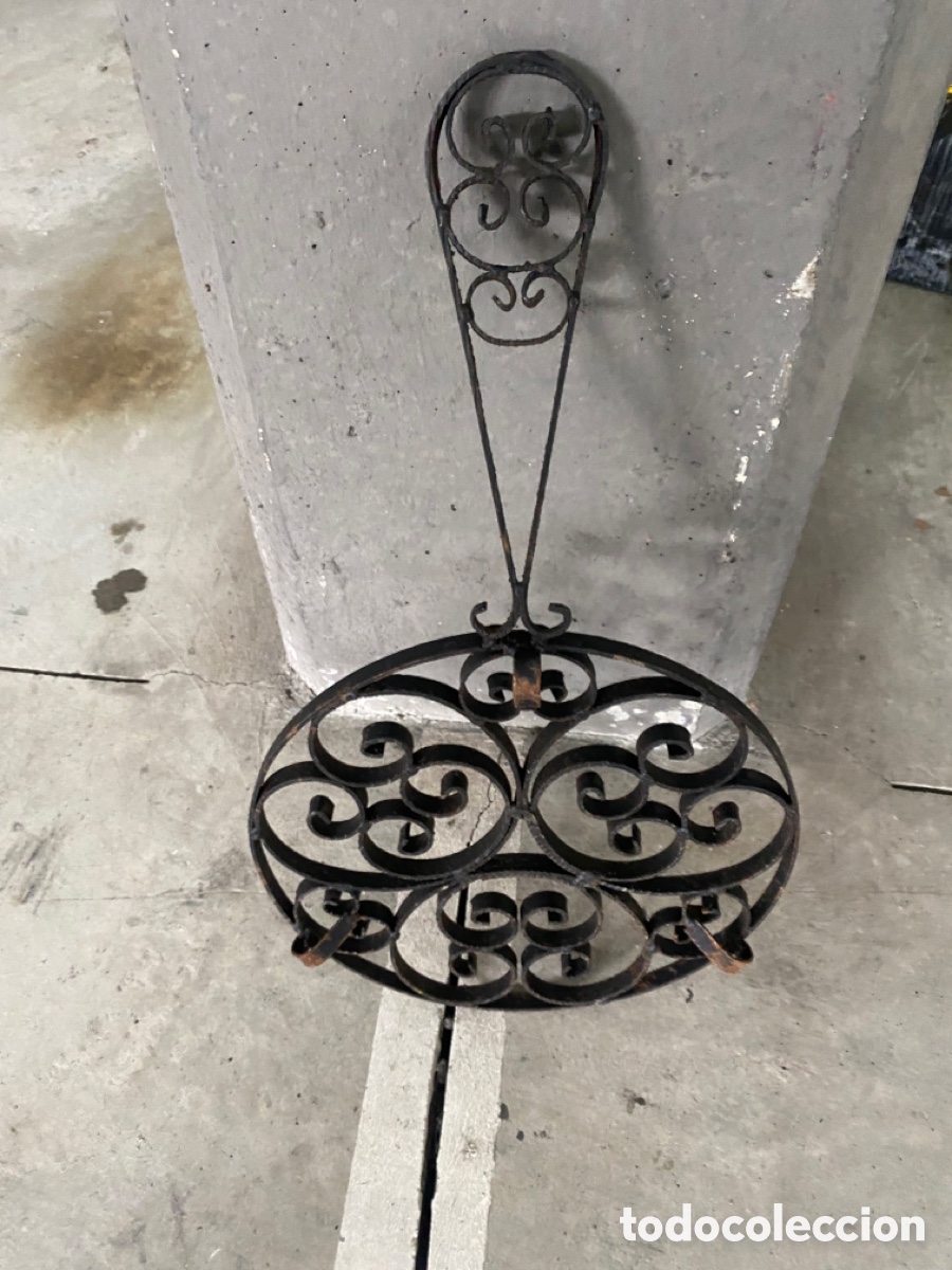 Antig&uuml;edades: soporte antiguo de hierro forjado, - Foto 8