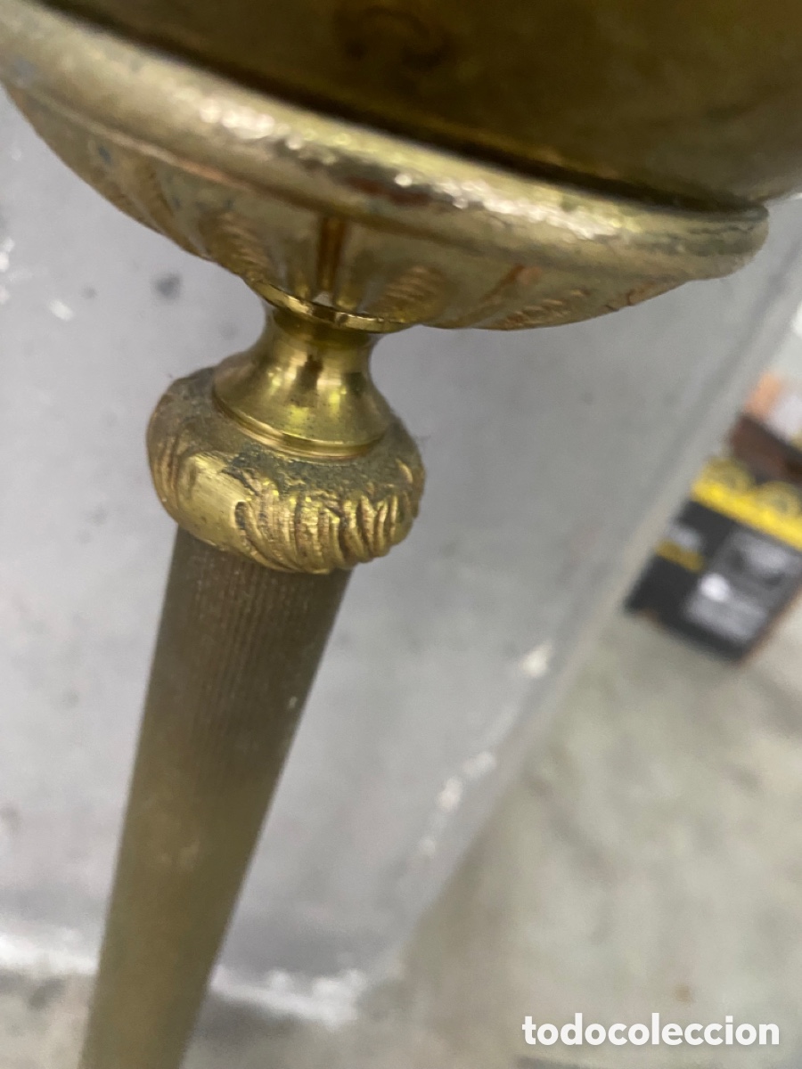 Antig&uuml;edades: Cenicero antiguo de bronce y lat&oacute;n - Foto 4