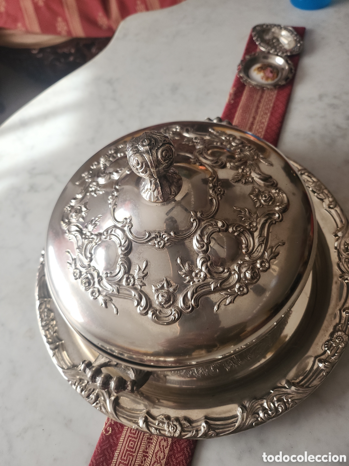 Antig&uuml;edades: Sopera antigua con ba&ntilde;o de plata - Foto 2
