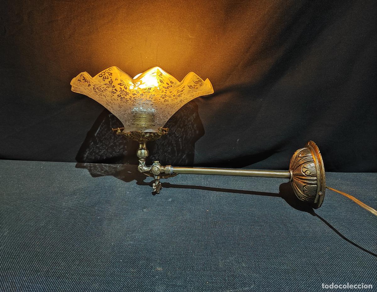 Antig&uuml;edades: EXCELENTE APLIQUE , LUZ, DE PARED, FINAL S.XIX - Foto 2