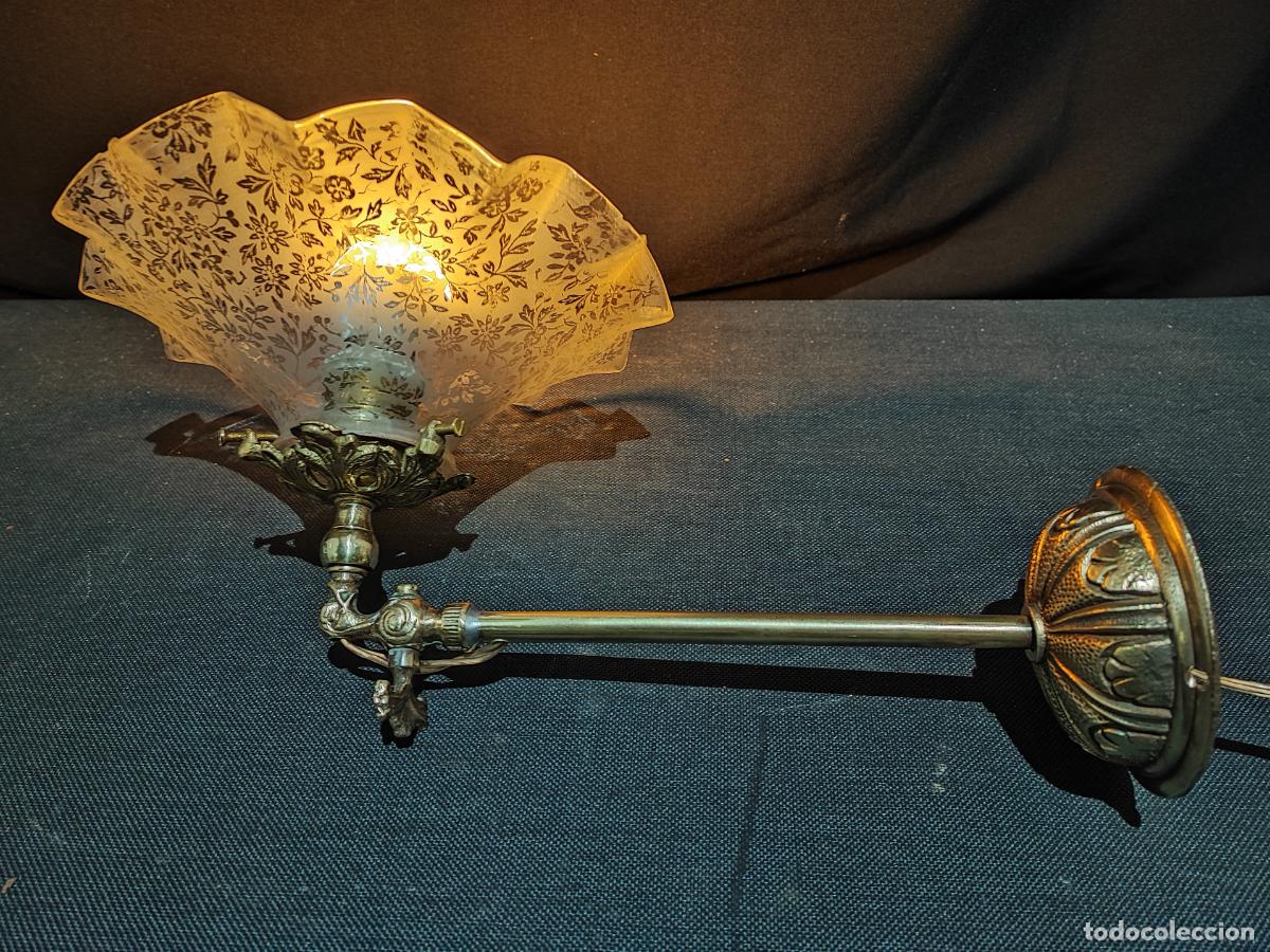 Antig&uuml;edades: EXCELENTE APLIQUE , LUZ, DE PARED, FINAL S.XIX - Foto 7
