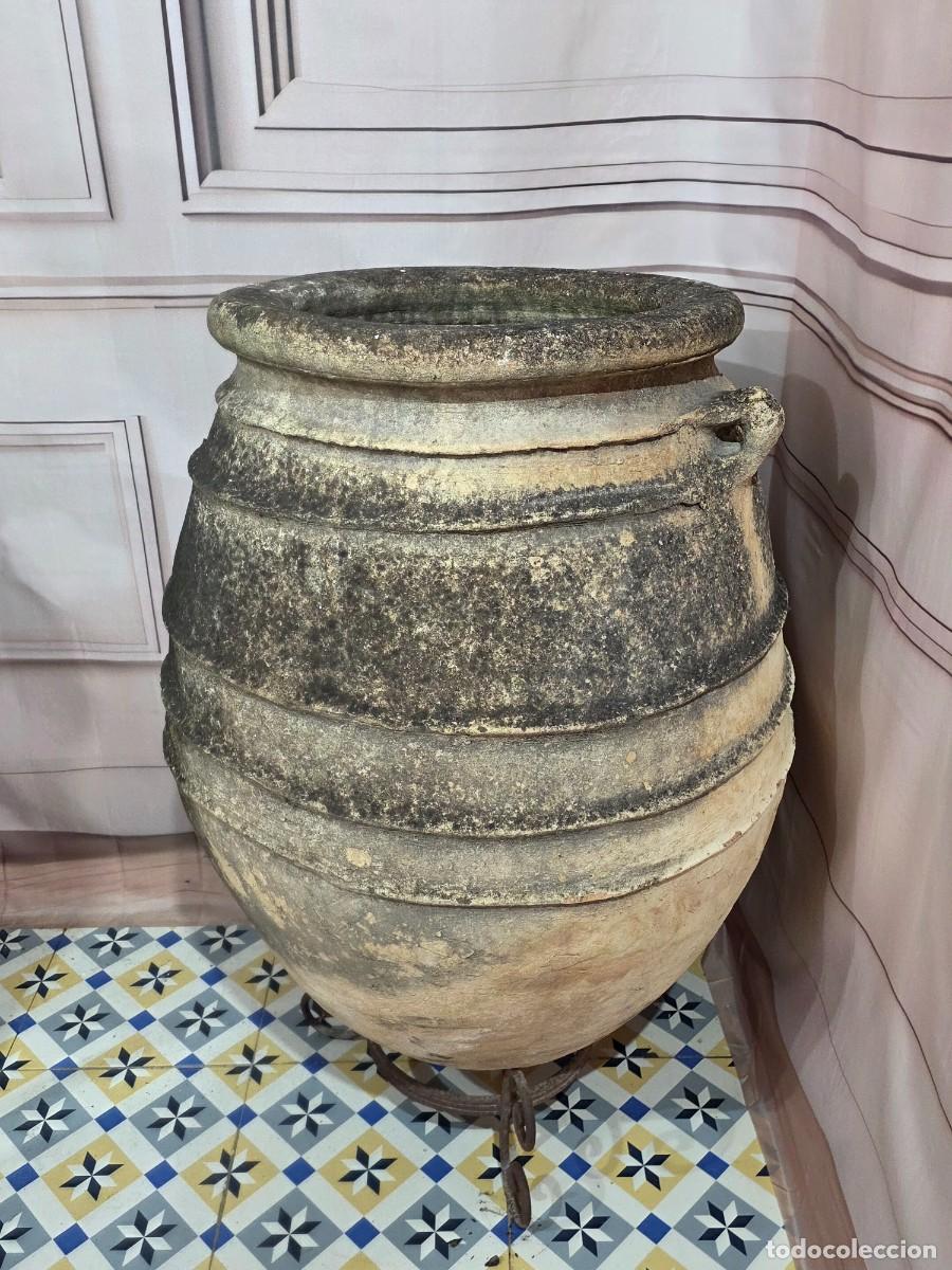 Antig&uuml;edades: Antigua tinaja &aacute;nfora de barro - Foto 5