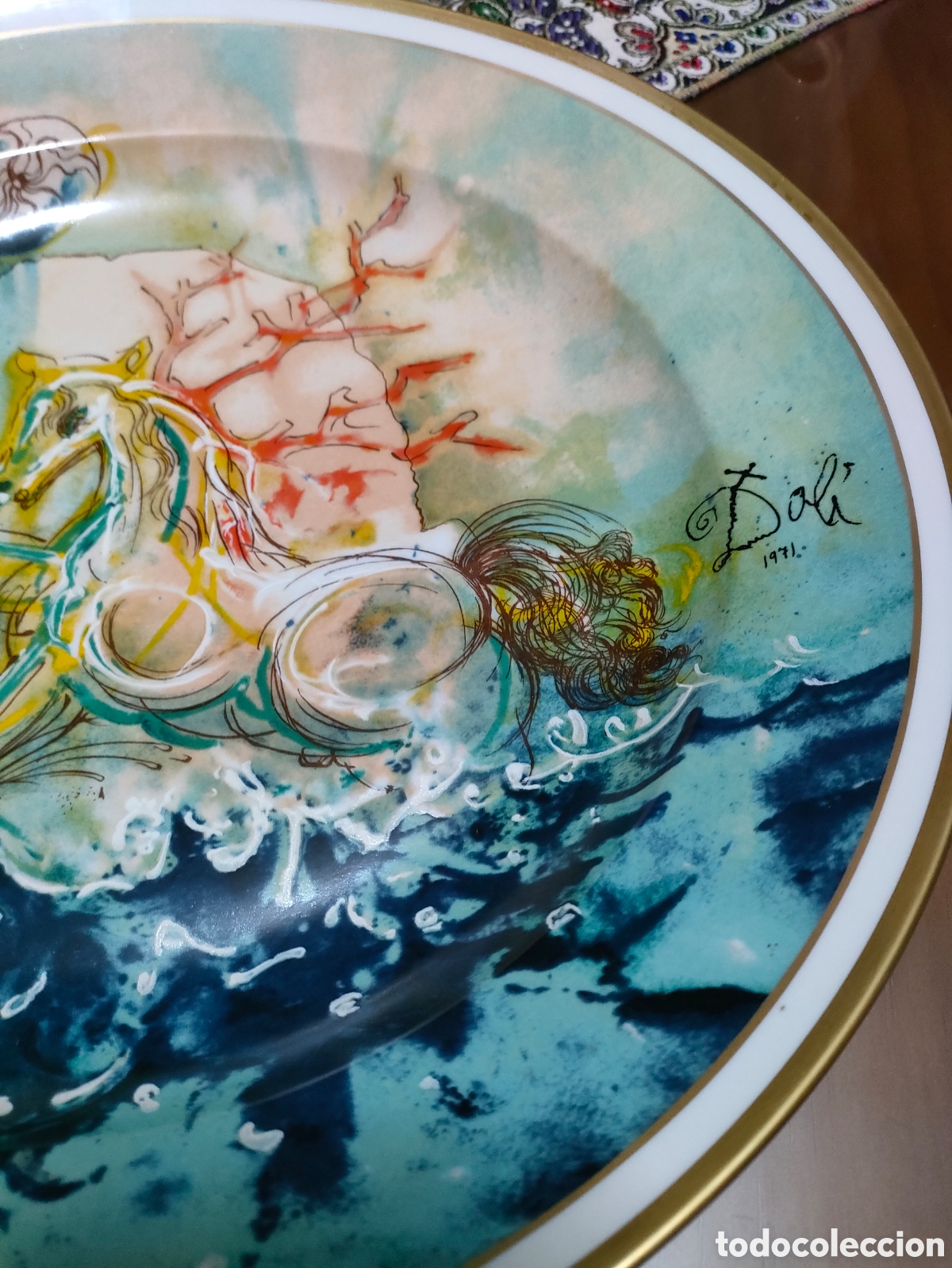 Antig&uuml;edades: Gran plato de colecci&oacute;n Dal&iacute; a&ntilde;o 1982 - Foto 2