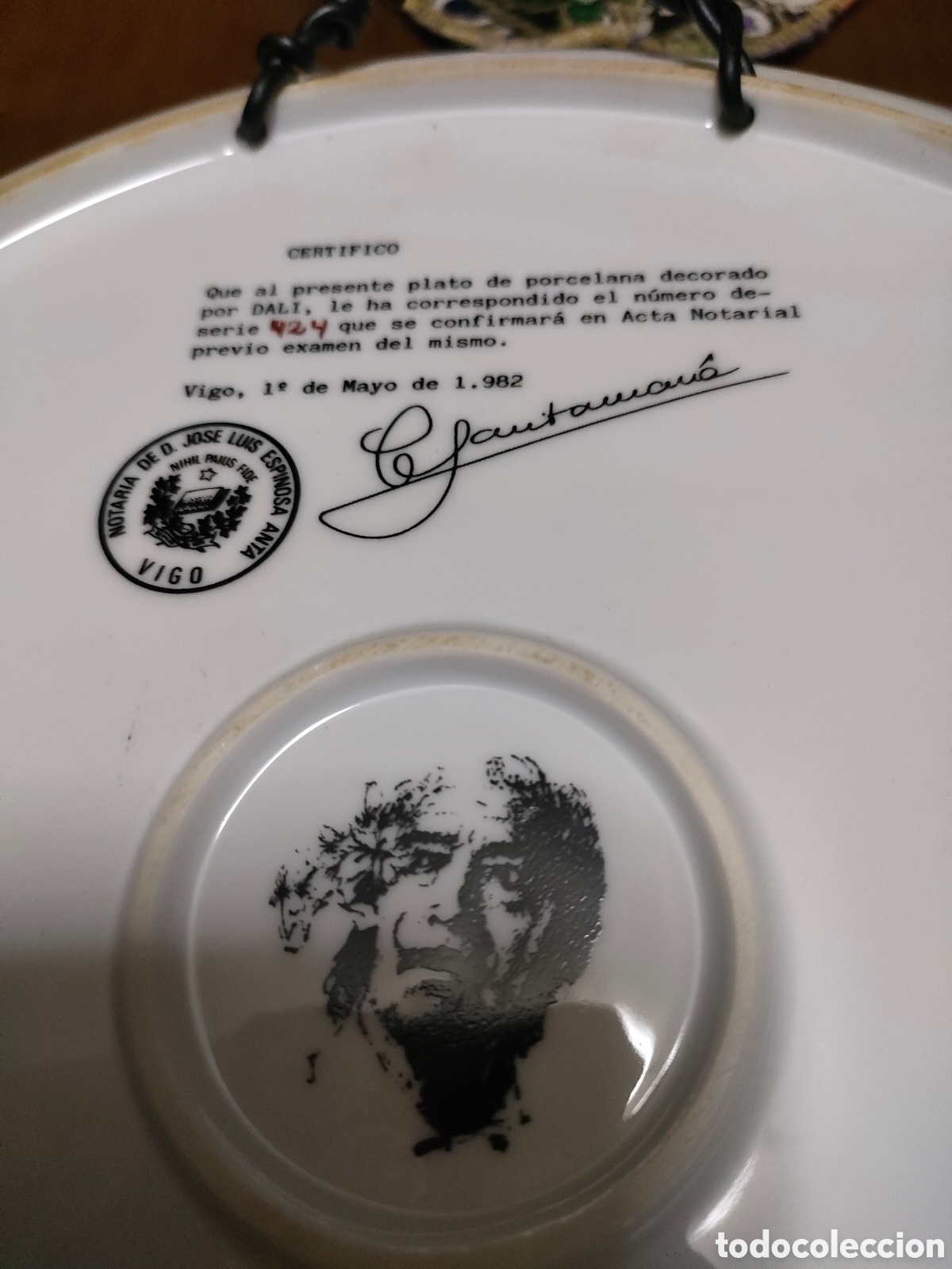 Antig&uuml;edades: Gran plato de colecci&oacute;n Dal&iacute; a&ntilde;o 1982 - Foto 8