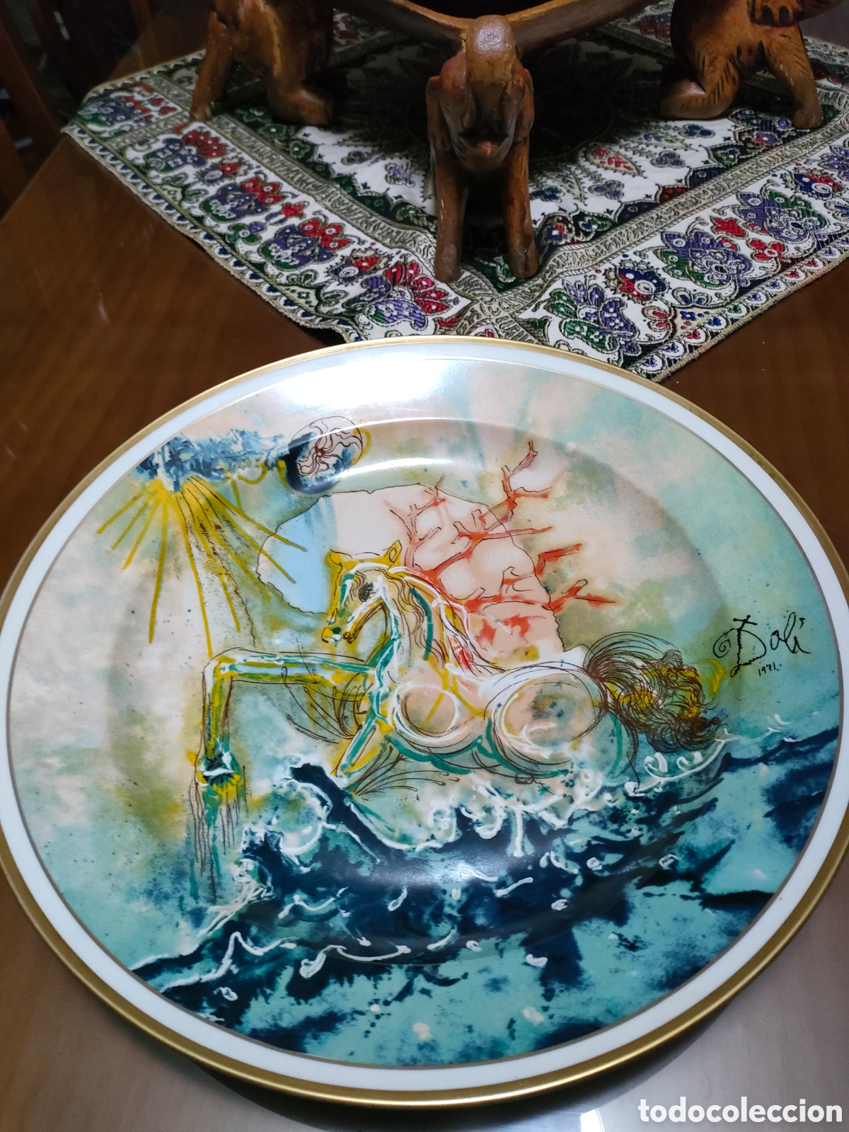 Antig&uuml;edades: Gran plato de colecci&oacute;n Dal&iacute; a&ntilde;o 1982 - Foto 1