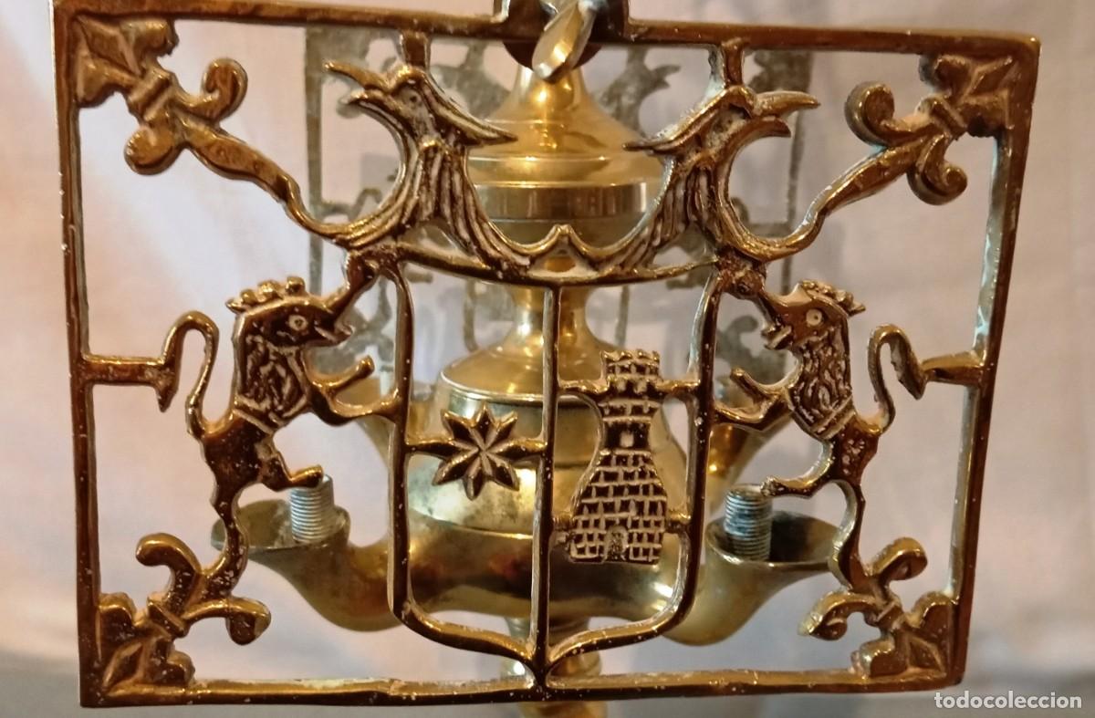 Antig&uuml;edades: L&aacute;mpara de aceite antigua de bronce - Foto 7