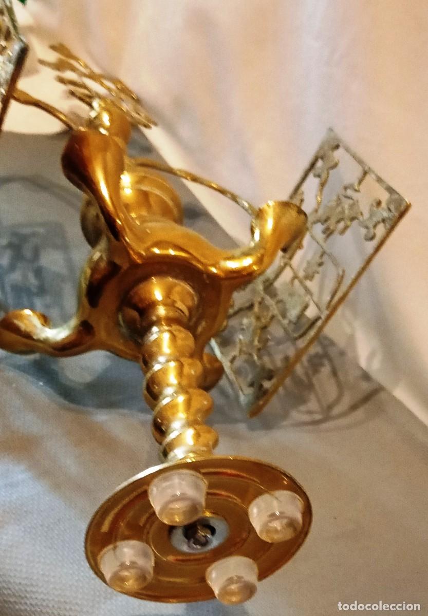 Antig&uuml;edades: L&aacute;mpara de aceite antigua de bronce - Foto 15