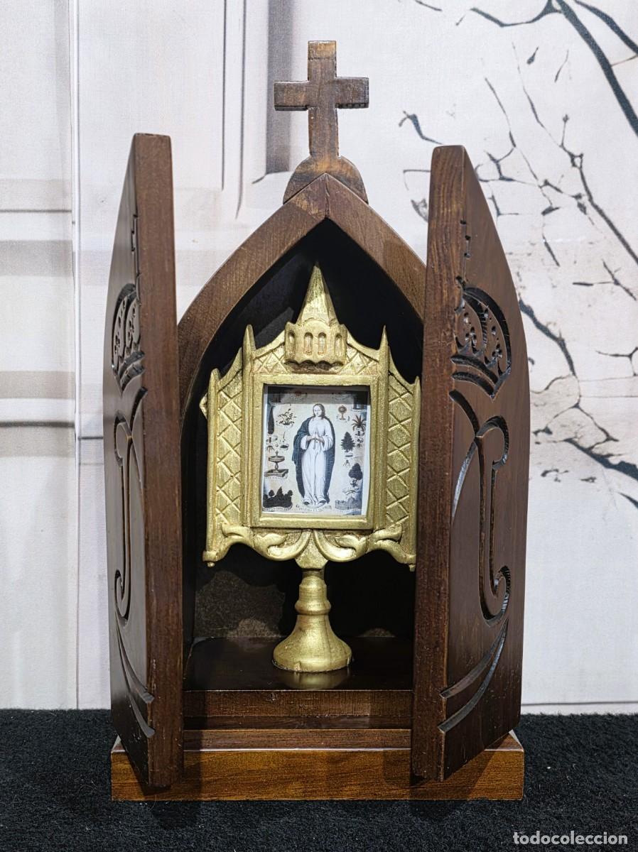 Antig&uuml;edades: Antigua capilla de mesa estilo G&oacute;tico - Foto 3