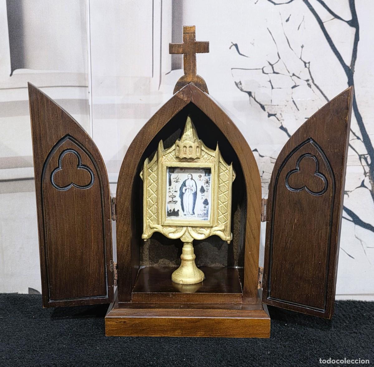 Antig&uuml;edades: Antigua capilla de mesa estilo G&oacute;tico - Foto 4