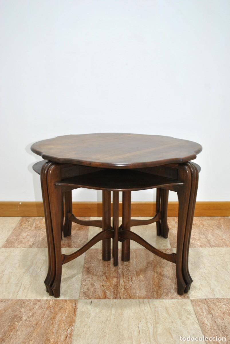 Antig&uuml;edades: MESITAS NIDO DE MADERA - Foto 1