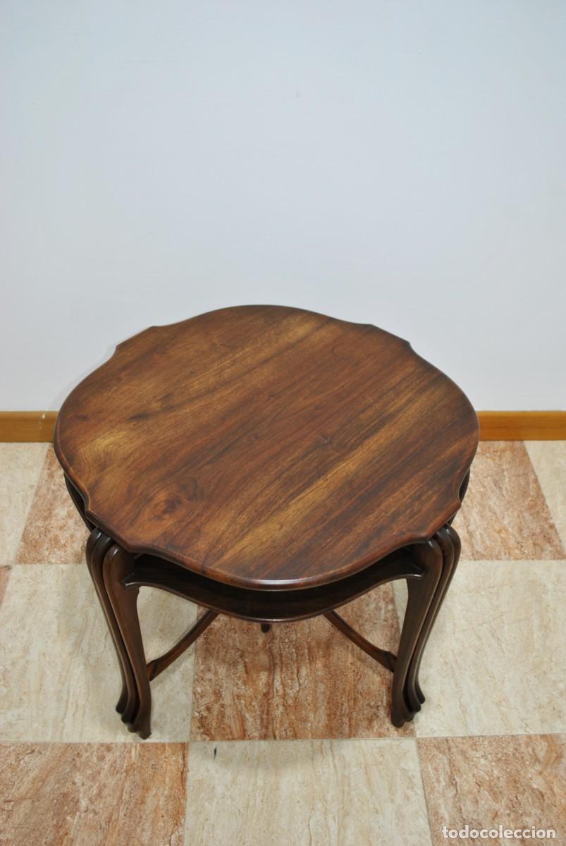 Antig&uuml;edades: MESITAS NIDO DE MADERA - Foto 2