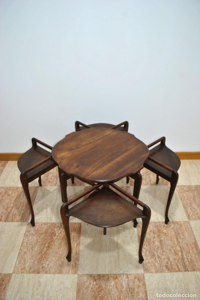Antig&uuml;edades: MESITAS NIDO DE MADERA - Foto 3