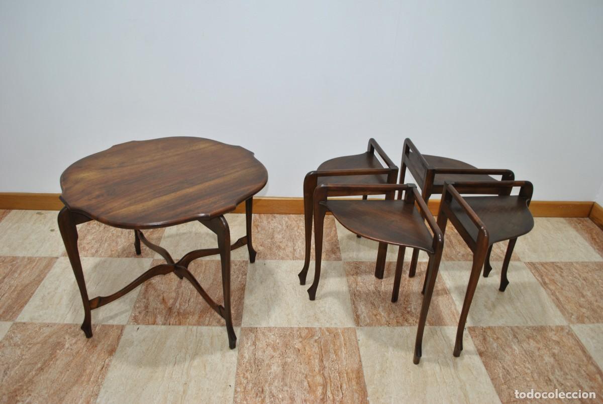 Antig&uuml;edades: MESITAS NIDO DE MADERA - Foto 5