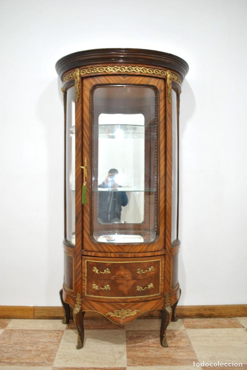 Antig&uuml;edades: VITRINA CURVA LUIS XV - Foto 1