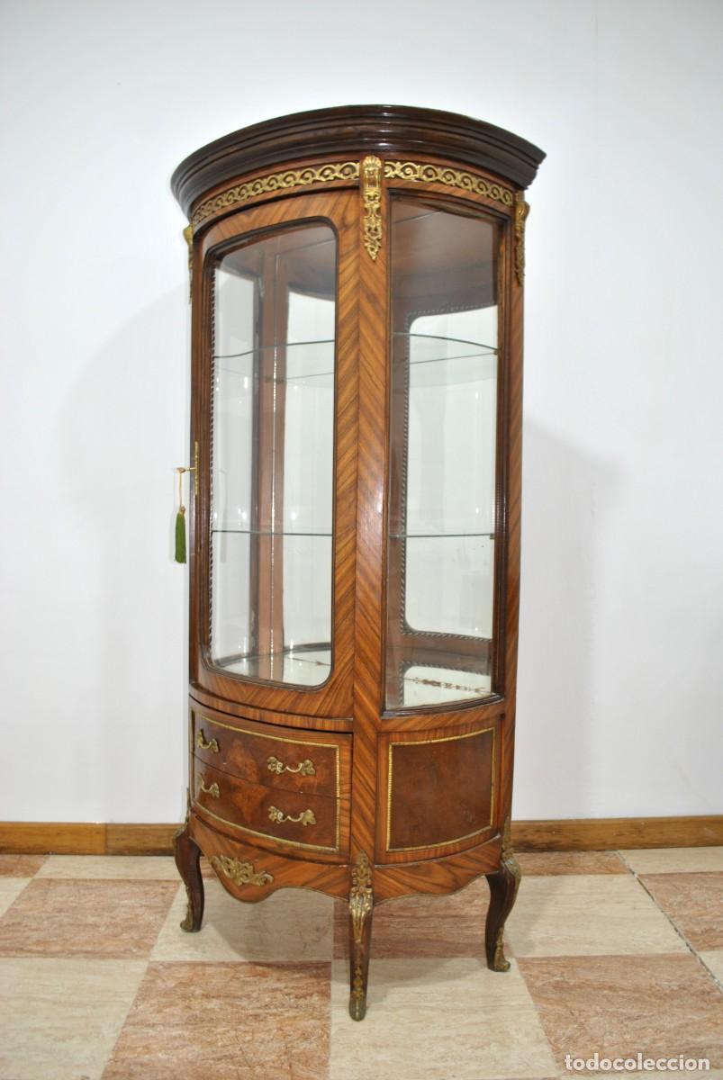 Antig&uuml;edades: VITRINA CURVA LUIS XV - Foto 7