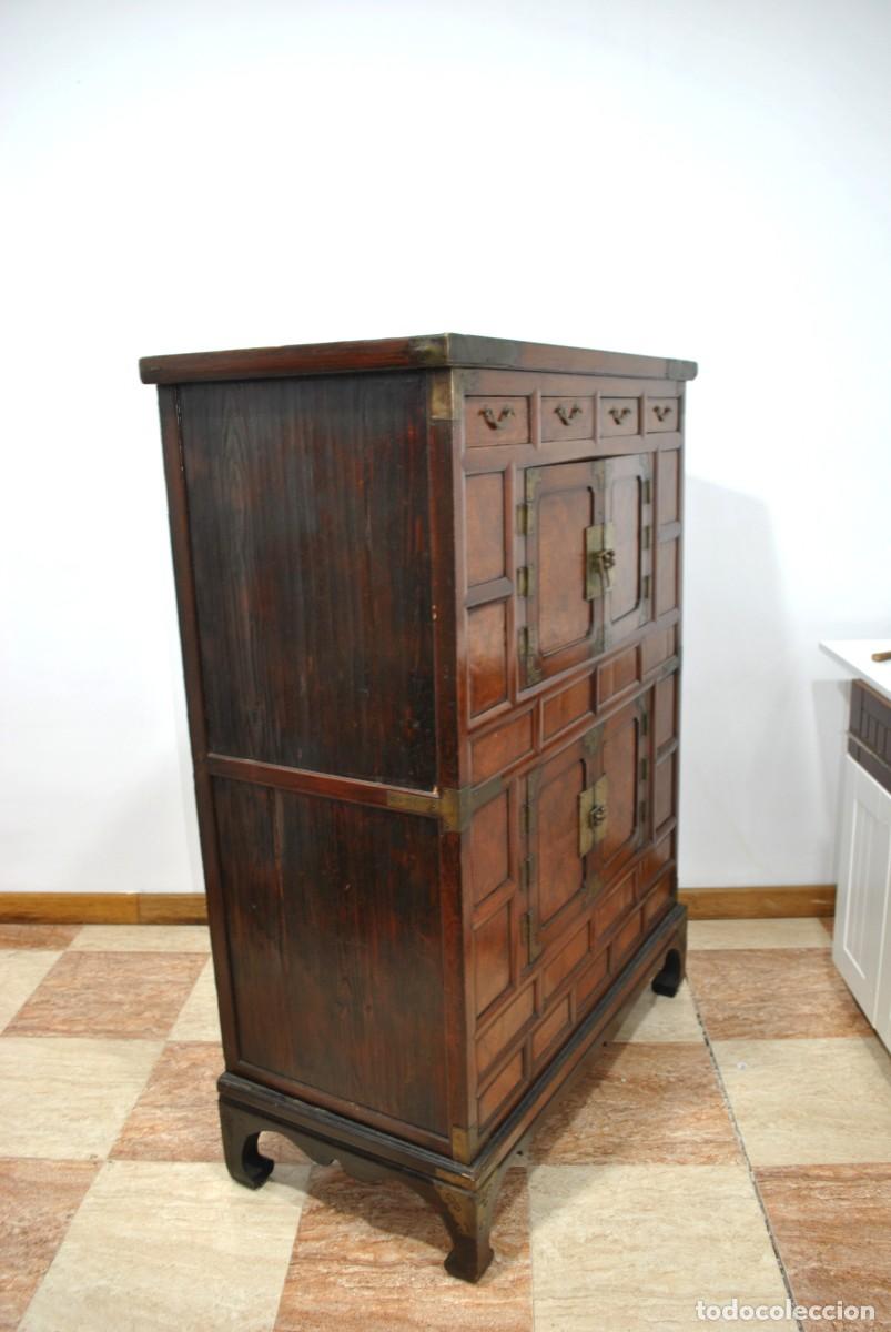 Antig&uuml;edades: MUEBLE AUIXLIAR CHINO DE MADERA - Foto 5