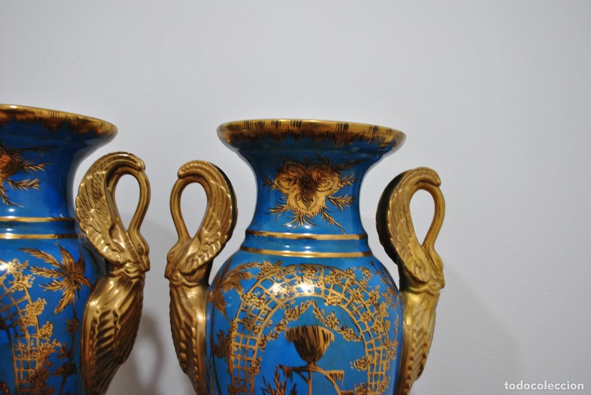 Antig&uuml;edades: JARRONES DE PORCELANA AZUL - Foto 13