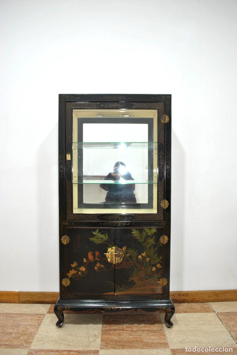 Antig&uuml;edades: VITRINA ANTIGUA LACADA CHINA - Foto 2