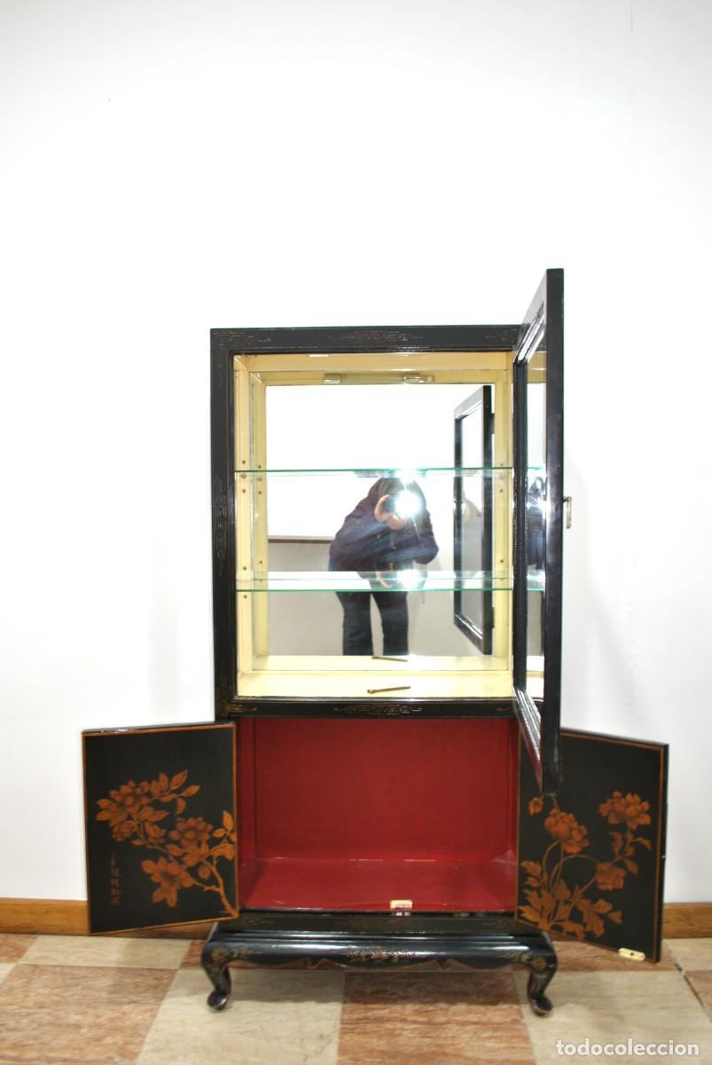 Antig&uuml;edades: VITRINA ANTIGUA LACADA CHINA - Foto 5