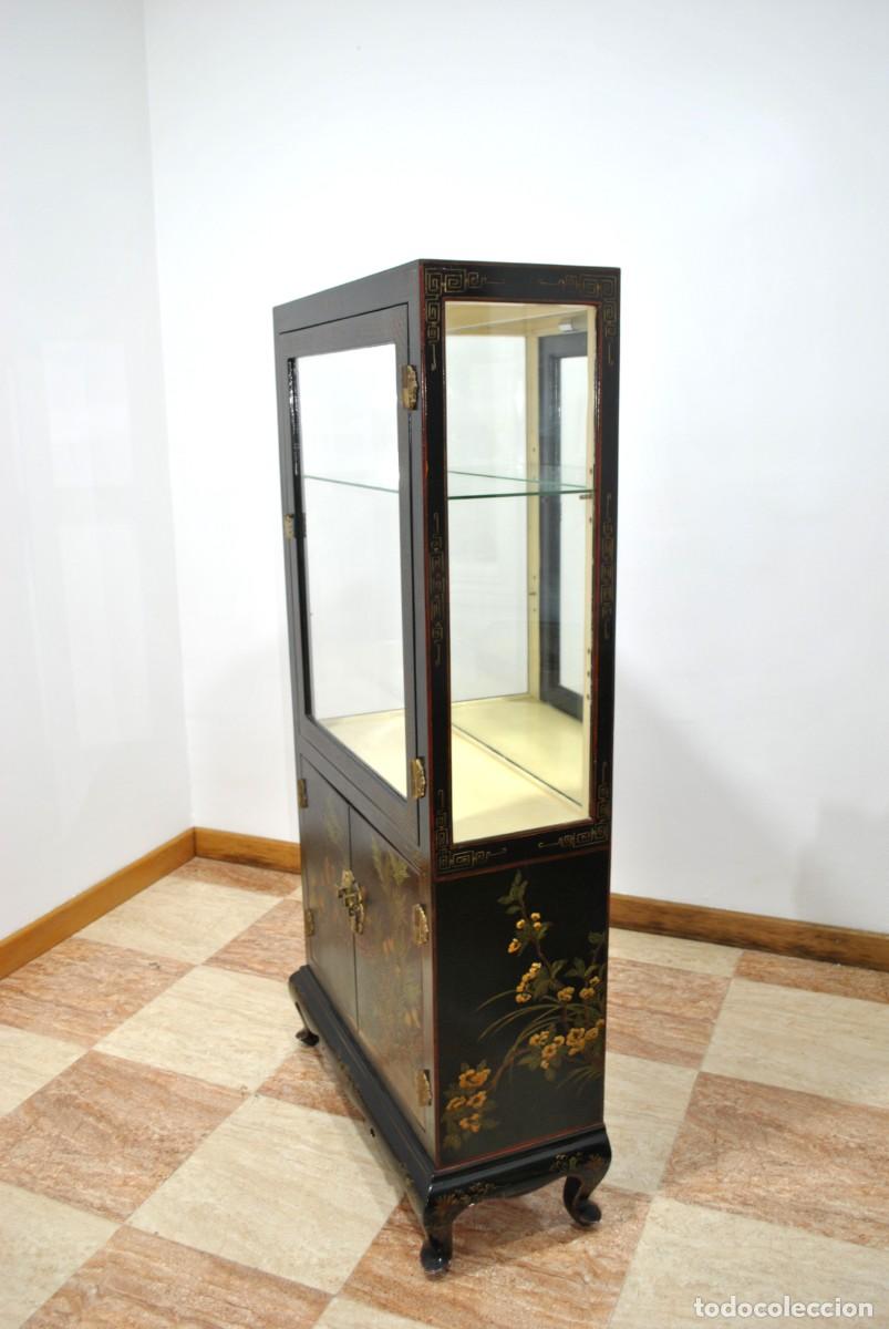 Antig&uuml;edades: VITRINA ANTIGUA LACADA CHINA - Foto 7