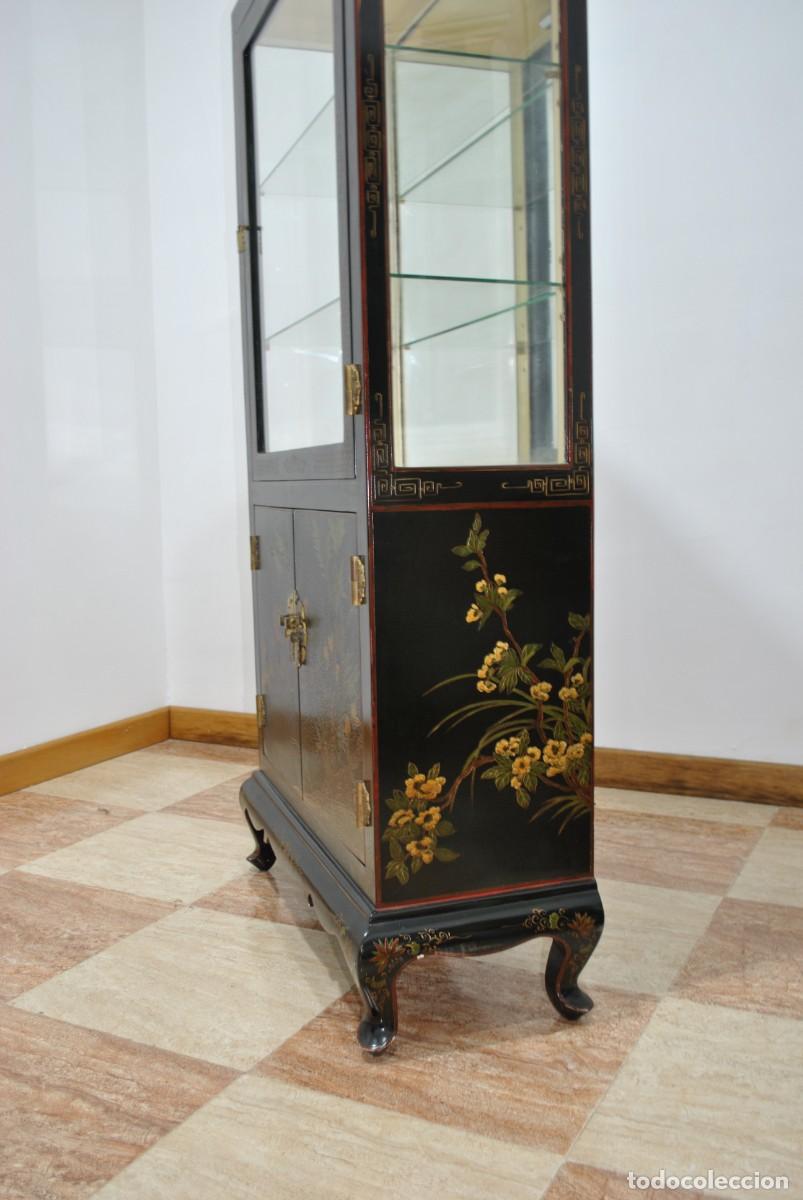 Antig&uuml;edades: VITRINA ANTIGUA LACADA CHINA - Foto 8