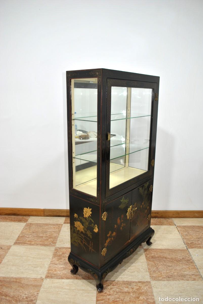 Antig&uuml;edades: VITRINA ANTIGUA LACADA CHINA - Foto 9