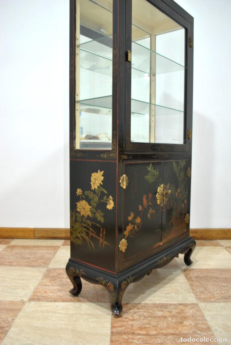 Antig&uuml;edades: VITRINA ANTIGUA LACADA CHINA - Foto 10