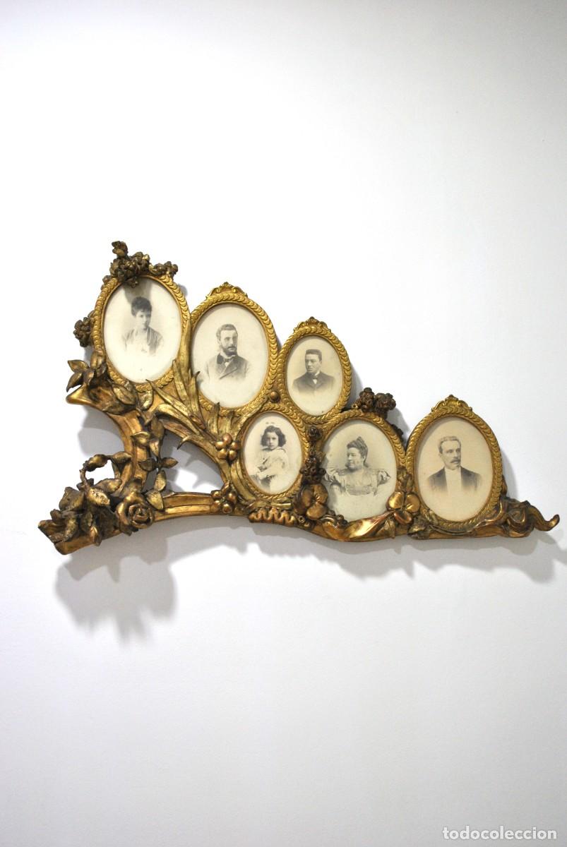 Antig&uuml;edades: PORTAFOTOS ANTIGUO M&Uacute;LTIPLE DE PARED - Foto 1