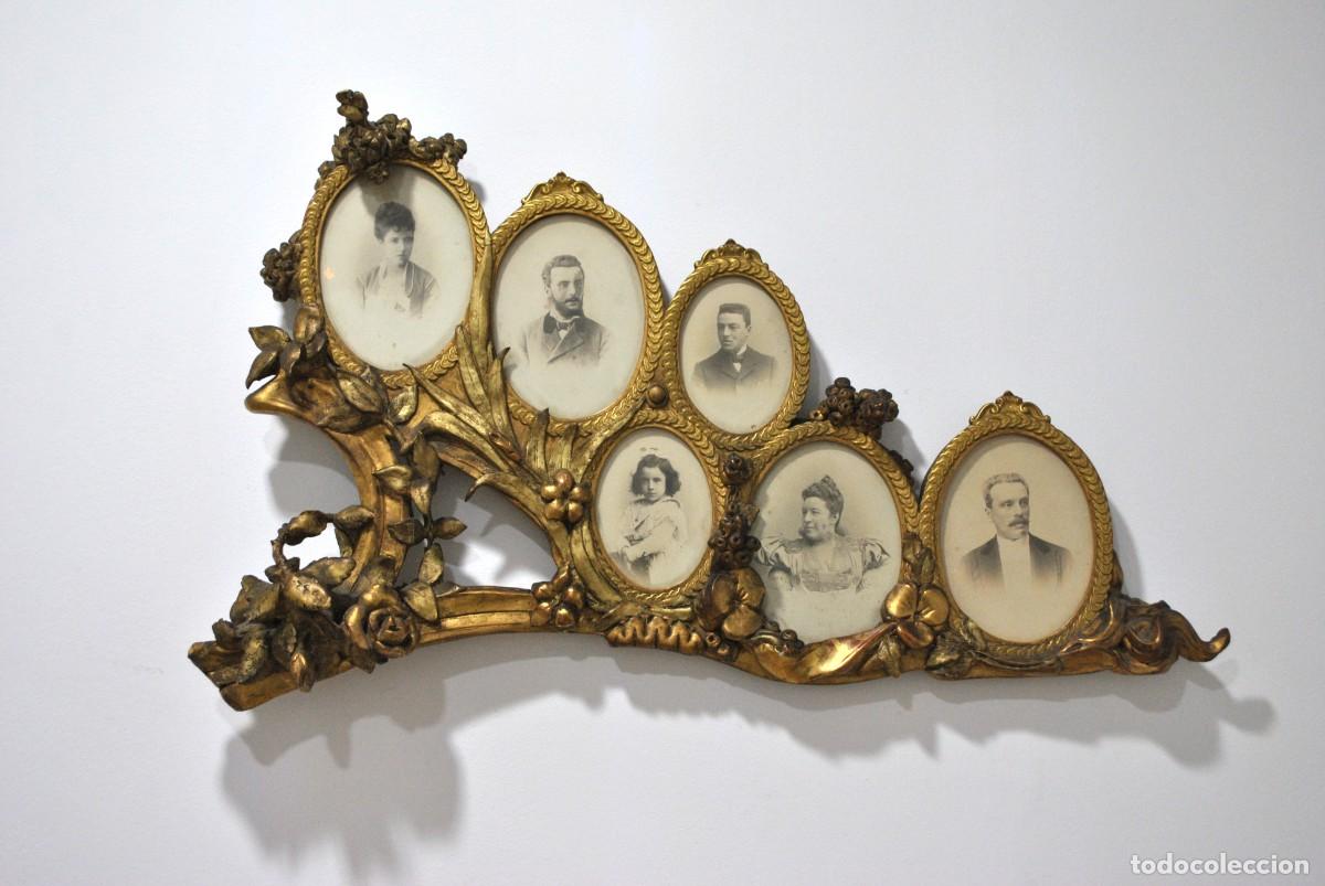 Antig&uuml;edades: PORTAFOTOS ANTIGUO M&Uacute;LTIPLE DE PARED - Foto 2