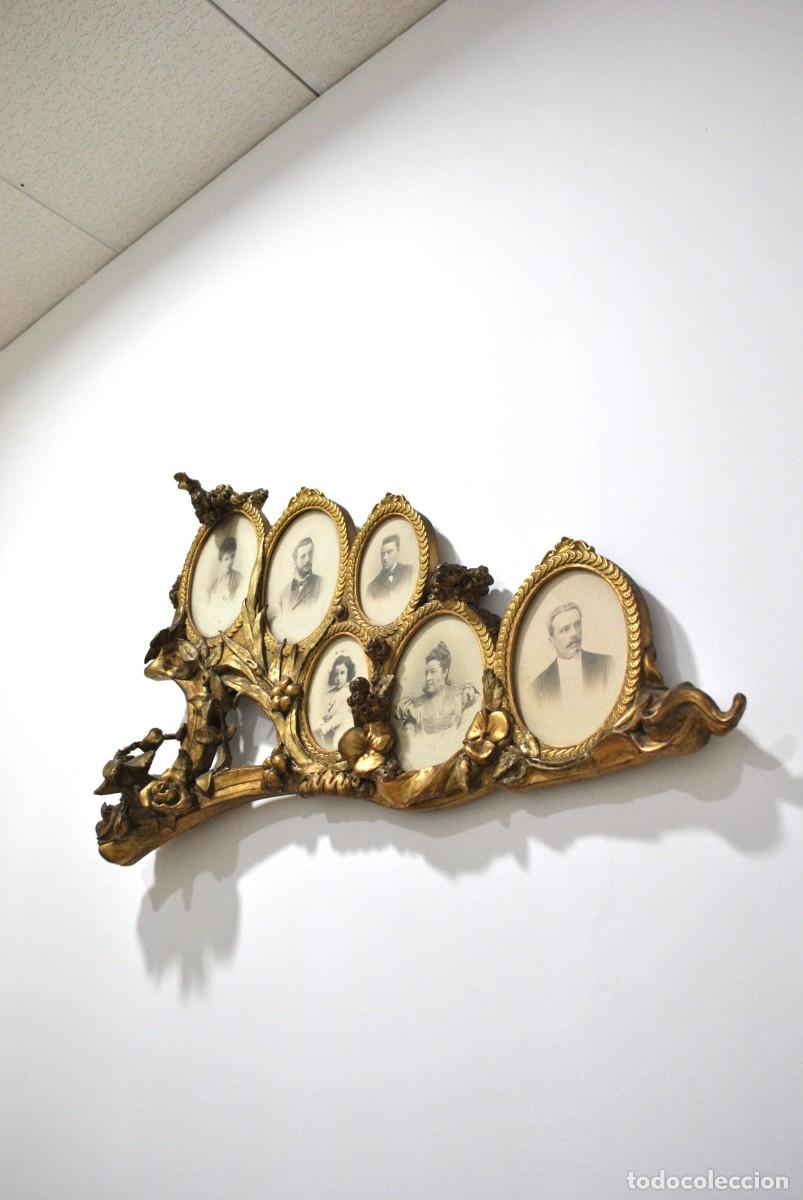 Antig&uuml;edades: PORTAFOTOS ANTIGUO M&Uacute;LTIPLE DE PARED - Foto 8
