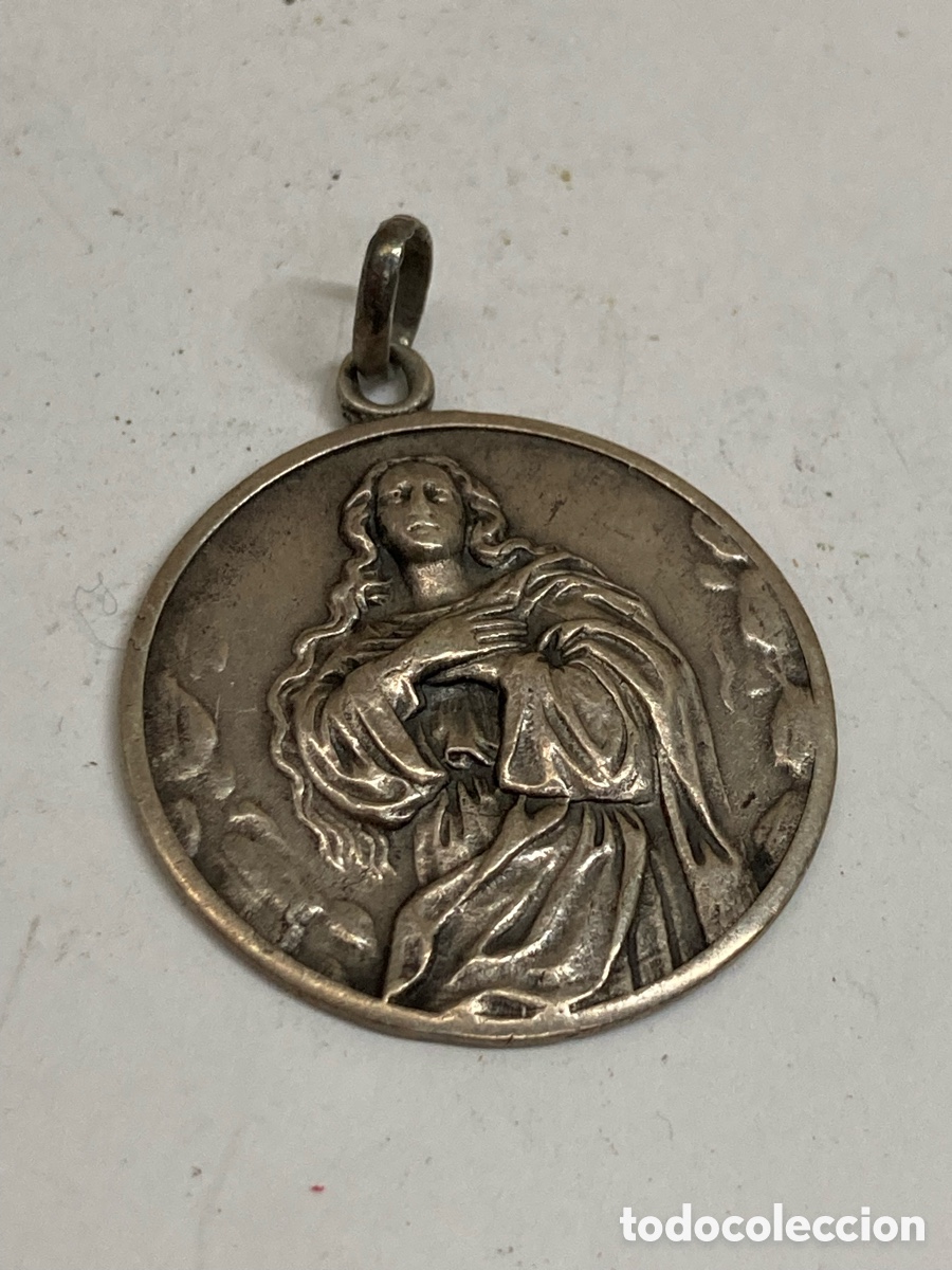 Antig&uuml;edades: Medalla de plata religiosa C536 - Foto 1