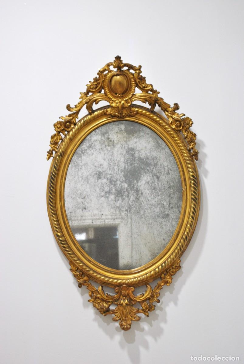 Antig&uuml;edades: ESPEJO OVALADO LUIS XV - Foto 1