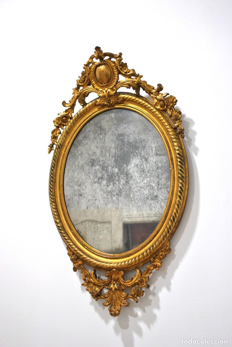 Antig&uuml;edades: ESPEJO OVALADO LUIS XV - Foto 3