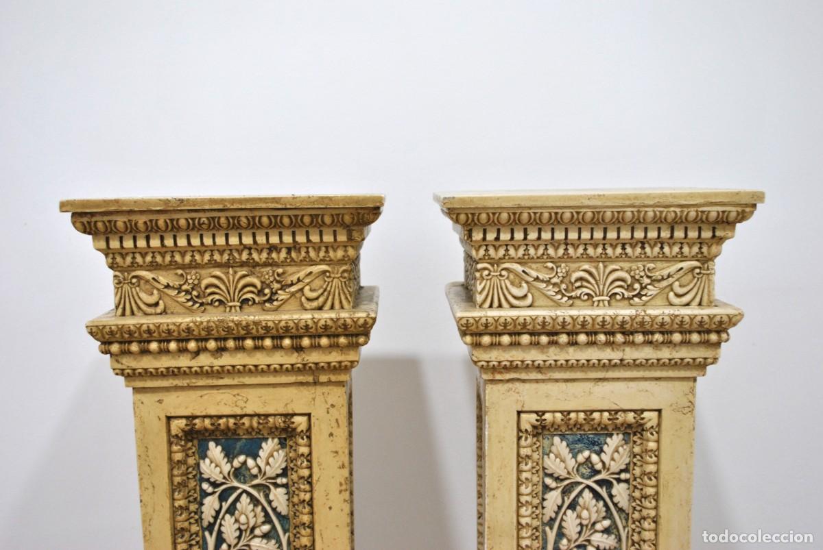 Antig&uuml;edades: PAREJA DE COLUMNAS ORNAMENTALES OREJUDO - Foto 2