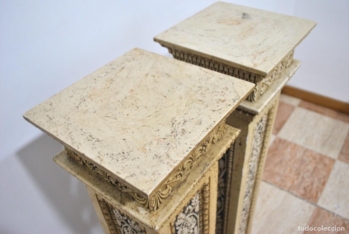 Antig&uuml;edades: PAREJA DE COLUMNAS ORNAMENTALES OREJUDO - Foto 3