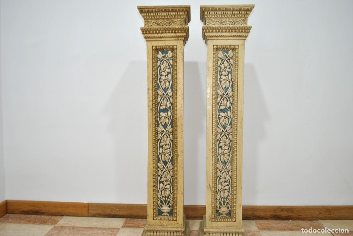 Antig&uuml;edades: PAREJA DE COLUMNAS ORNAMENTALES OREJUDO - Foto 4